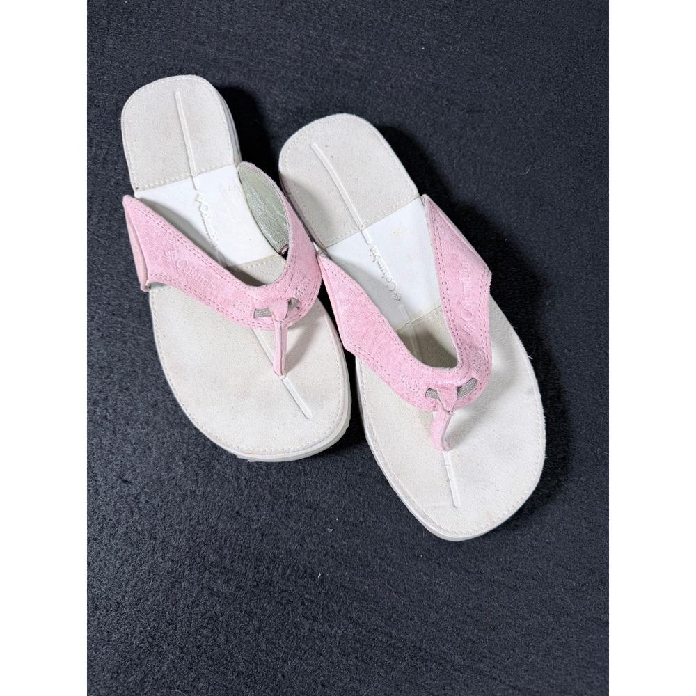 Columbia Solna II Pink Suede Flip Flop Sandals BL4227-684 Womens 7